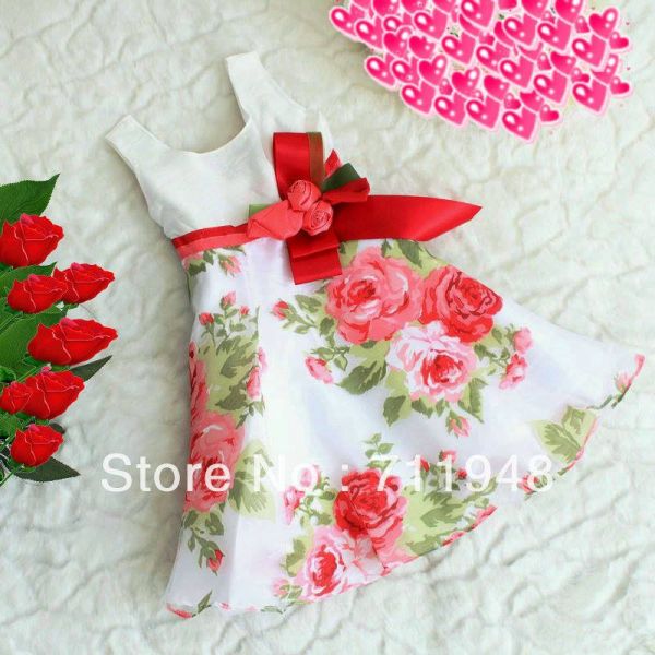 Vestido branco e Vermelho 002